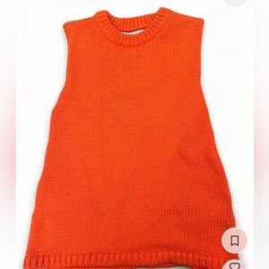 Zara Orange Sweater Vest Top
